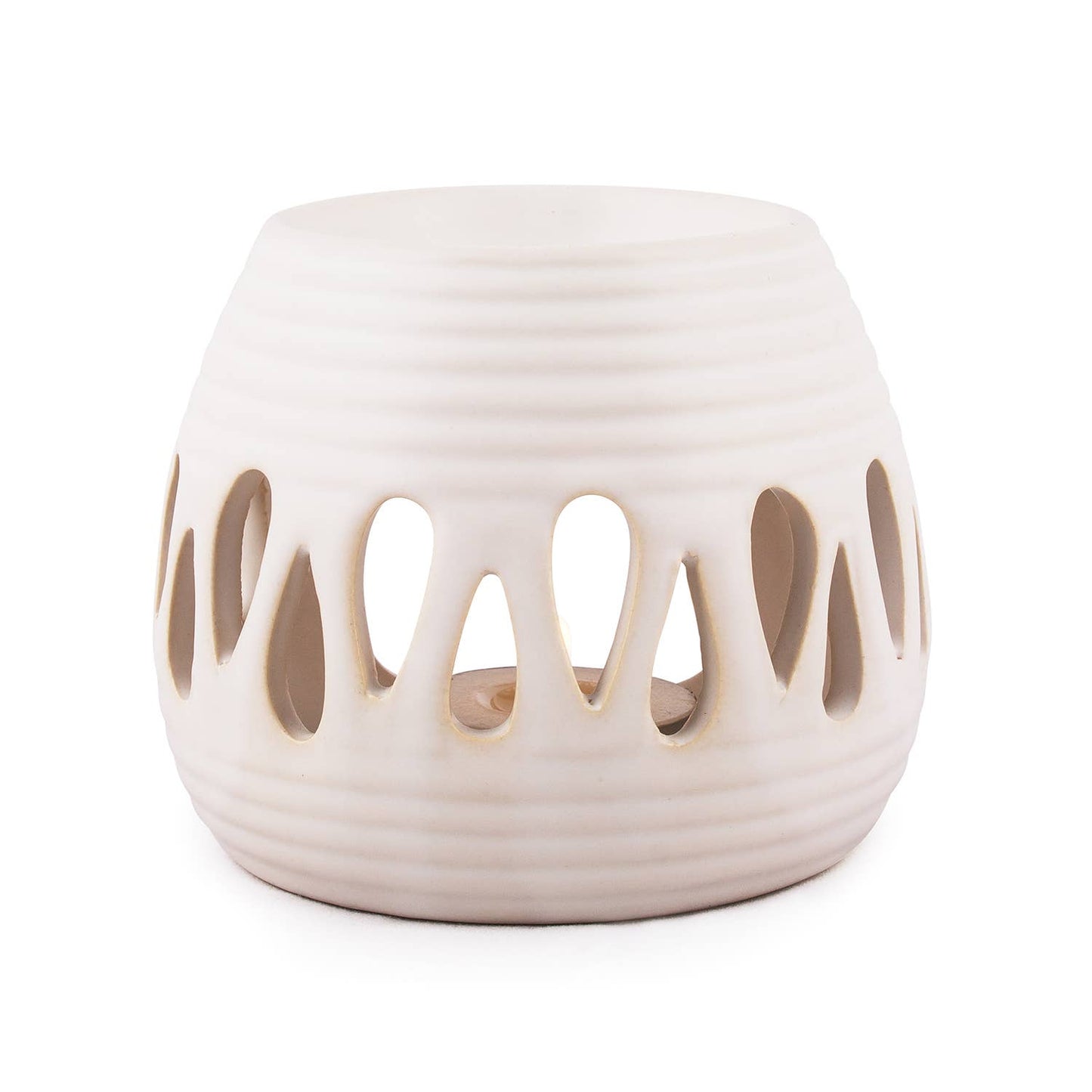 White Ceramic Burner | Droplets