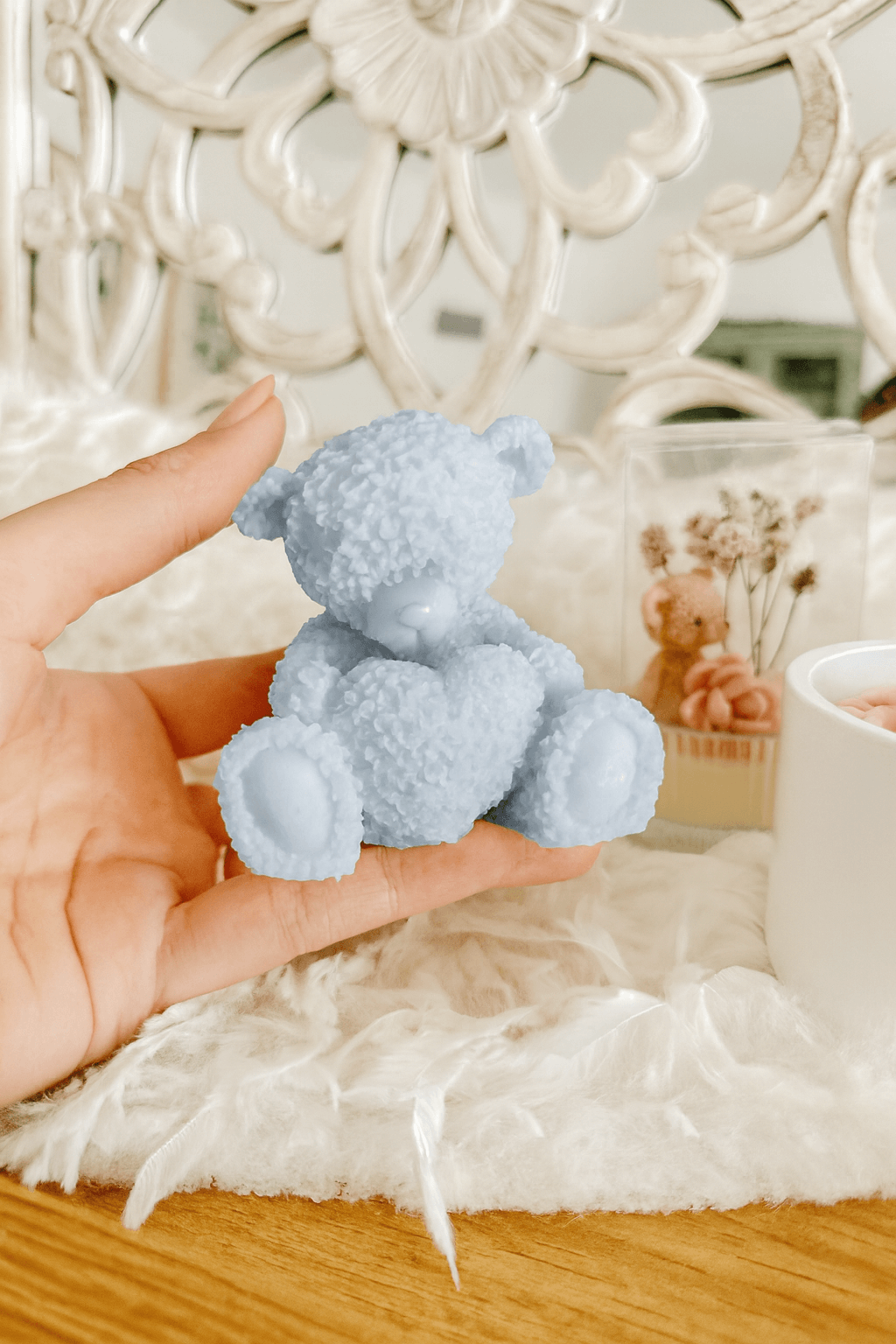 Vela Aromática Osito Blanco | Recuerdo de Bautizo, Comuniones y Eventos | Desde 4,43€