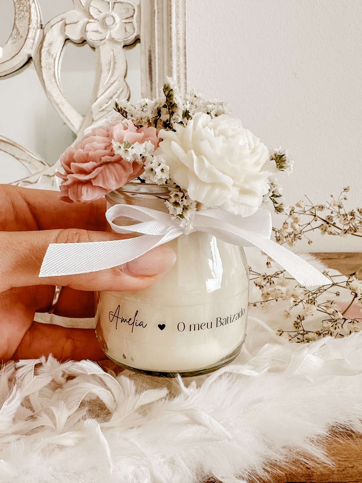 Vela Arreglo de Flores | Recuerdo de Boda, Bautizo y Eventos | A partir de 7.42€
