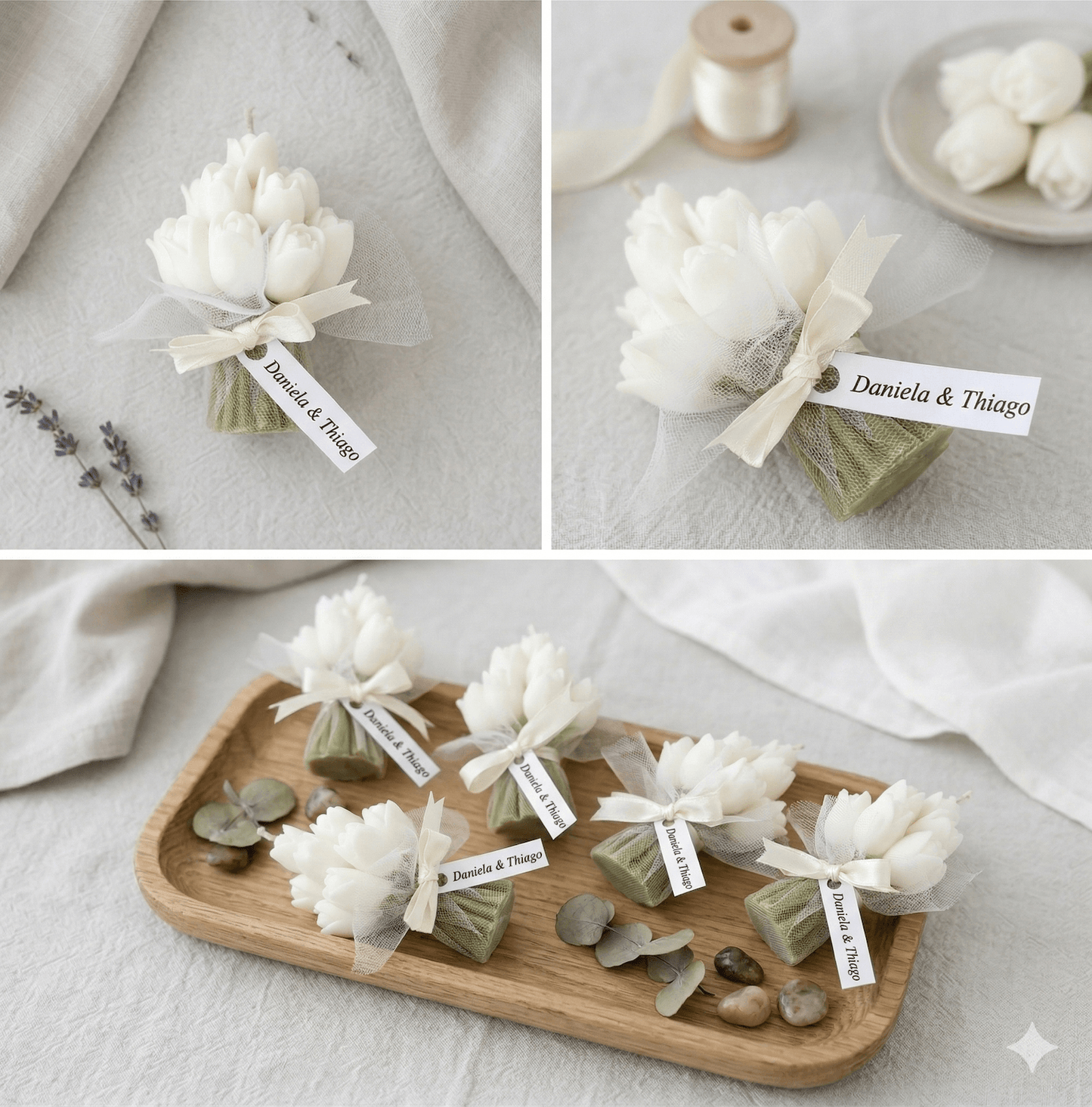Tulip Bouquet Keepsake Candle | Weddings, Baptisms & Events