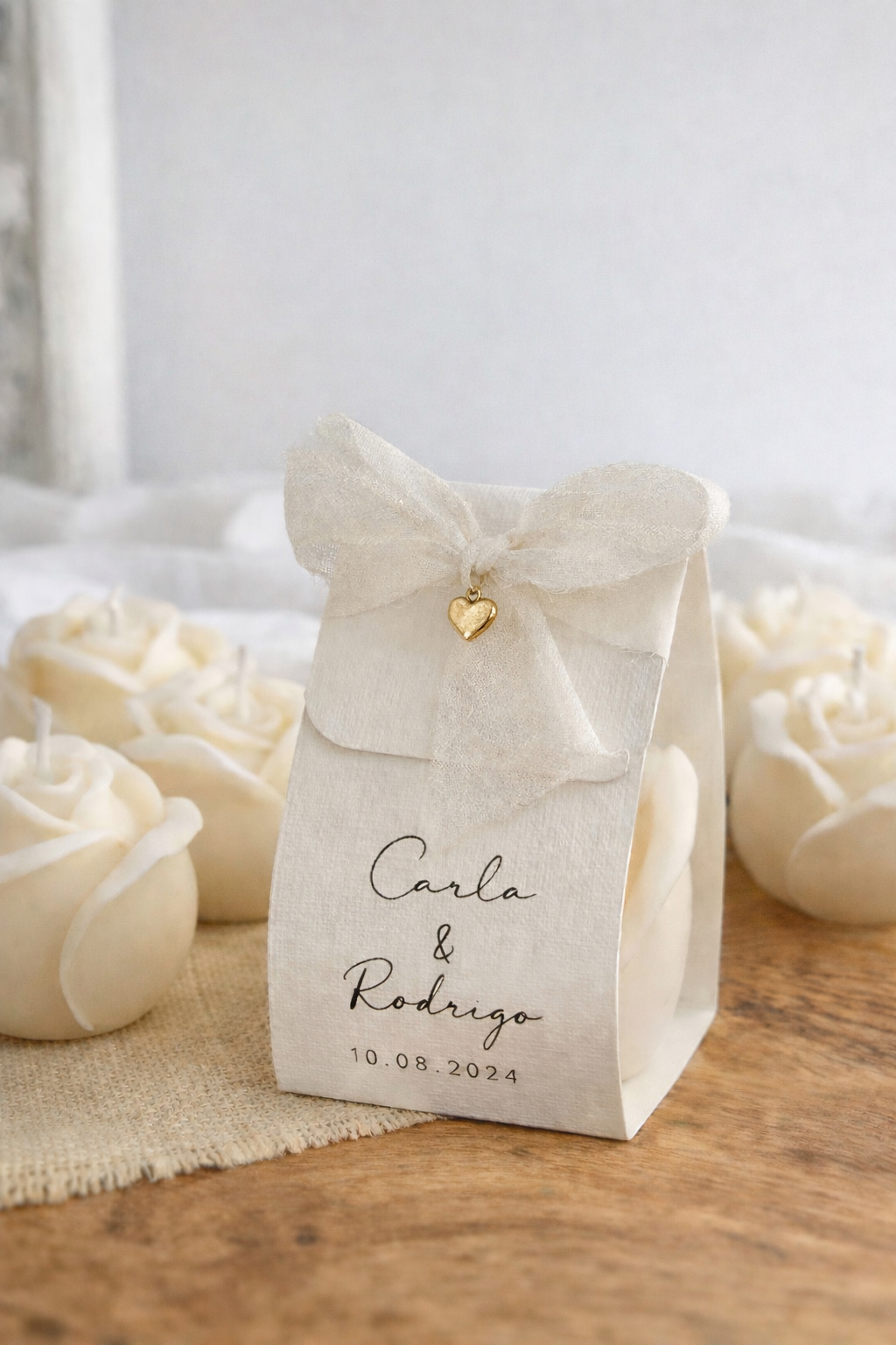 Pink Keepsake Candle | Personalized for Weddings, Christenings & Events | 100g