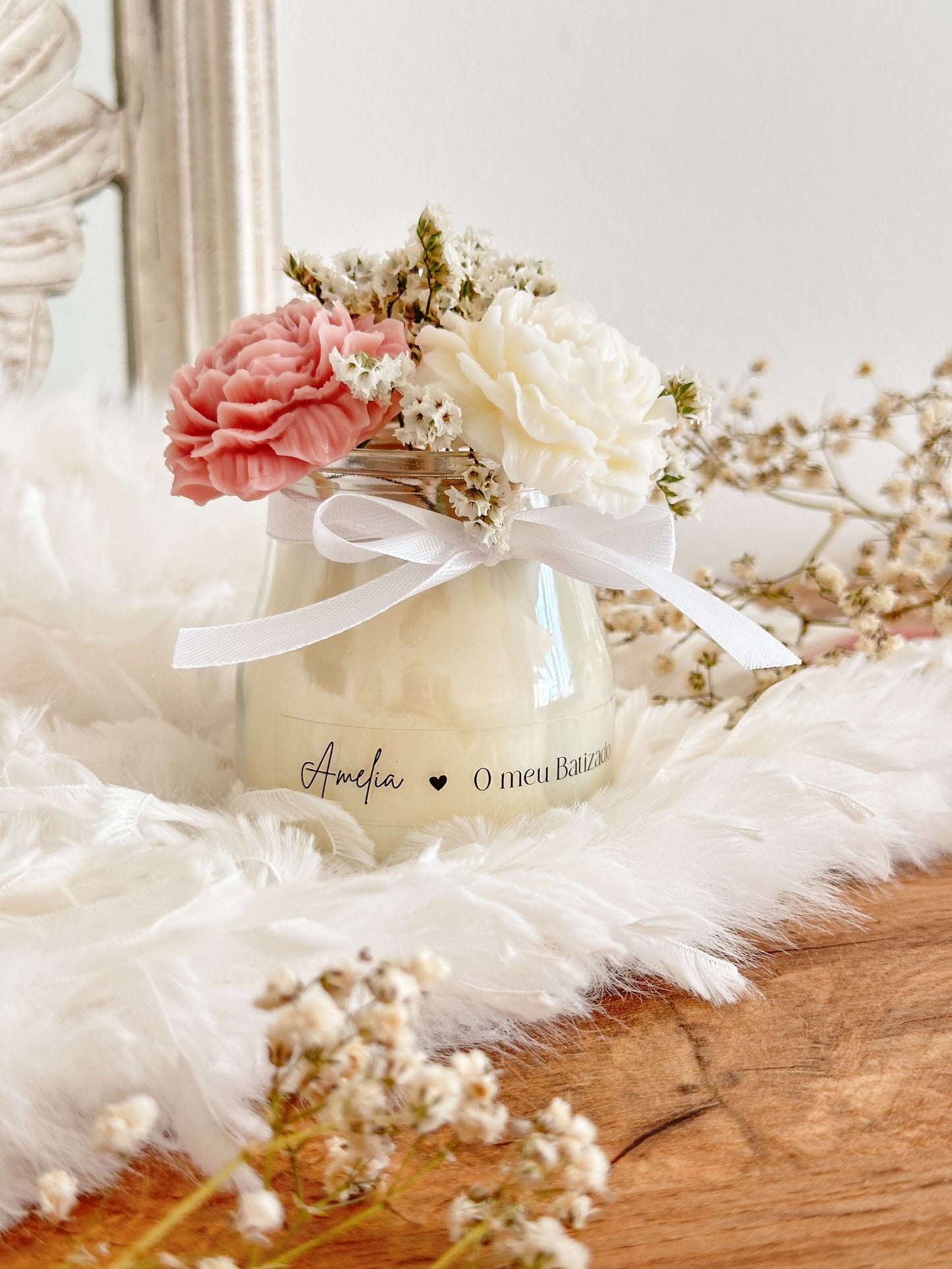 Vela Arreglo de Flores | Recuerdo de Boda, Bautizo y Eventos | A partir de 7.42€