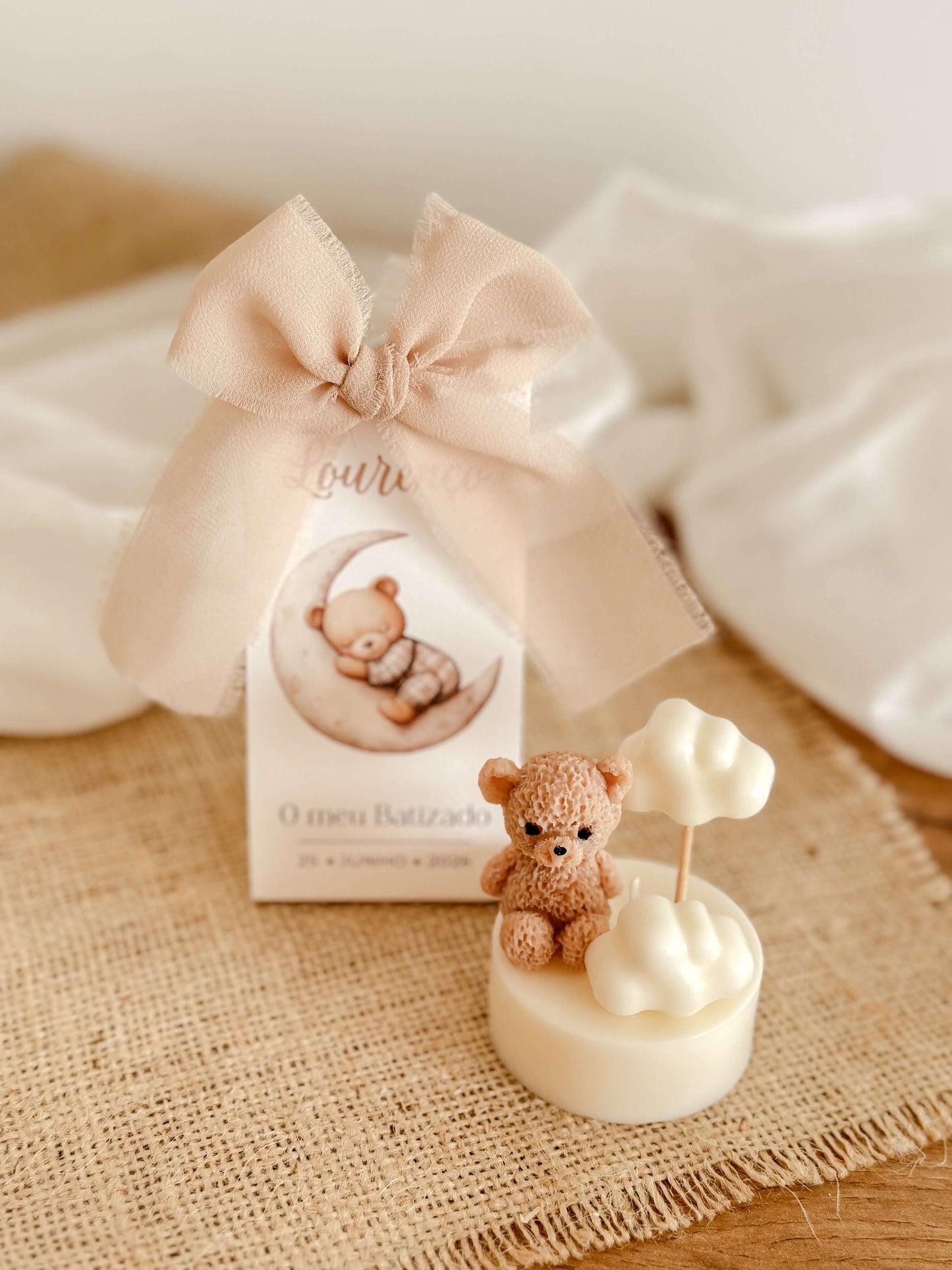 Mini Vela Ursinho & Nuvens | Batizados & Baby Shower