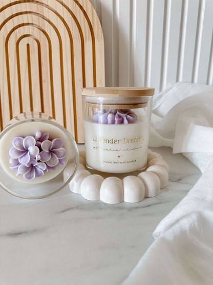 Vela Botánica | Edición Plumeria | Sueños de Lavanda 200g