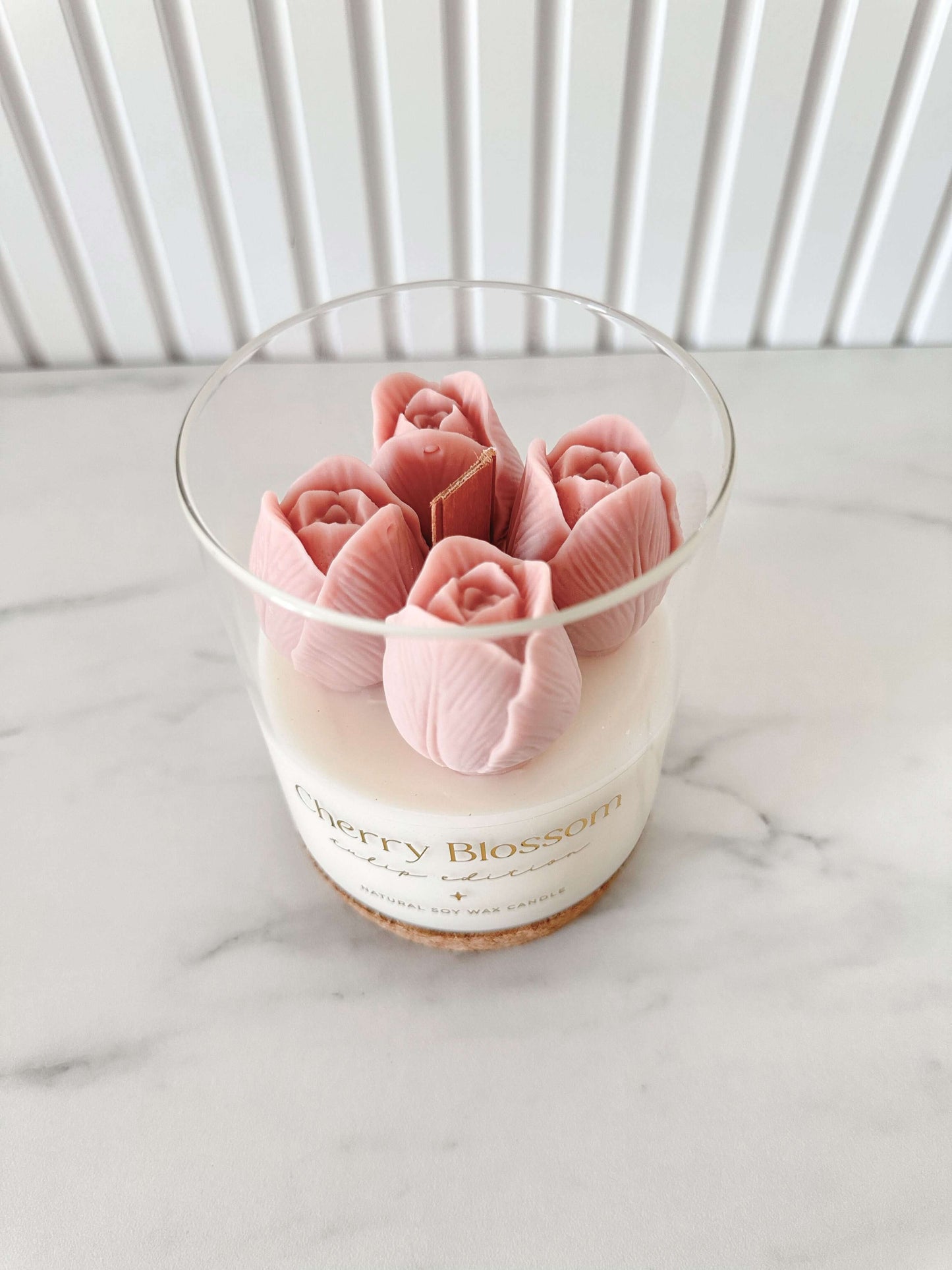 Vela Botánica | Tulipanes Rosa | Flor de Cerezo 400g