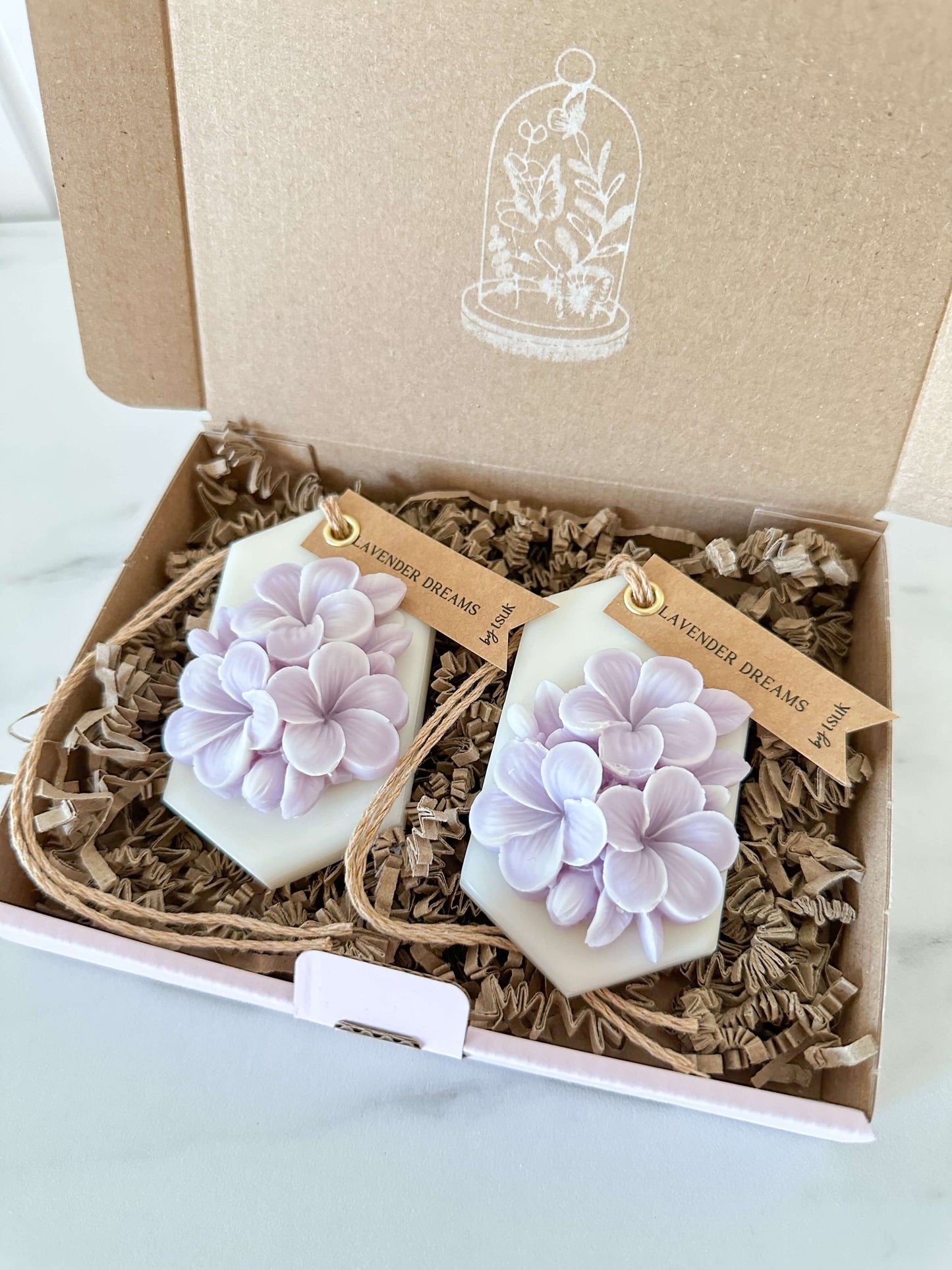 Set de 2 Colgantes de Cera Perfumada | Sueños de Lavanda