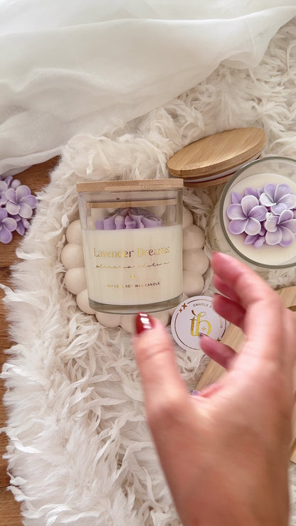 Vela Botánica | Edición Plumeria | Sueños de Lavanda 200g